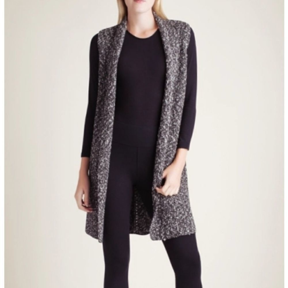 Kensie Black Combo Cotton Tweed Vest size M‎